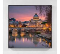 Diamond Painting Basílica de San Pedro Diamond Painting Adultos, Pintura Diamante Roma Dibujos con Diamantes, 5D Cristal Strass Punto de Cruz Manualidades Kit para Decoracion Hogar 35x35cm 8qa-21m