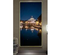 Diamond Painting Basílica de San Pedro Diamond Painting Kit Completo, Roma Pittura Diamante Niños Principiantes Bricolaje 5D Cristal Strass Punto de Cruz para Decoración Hogar Regalos 70x140cm es2-17l