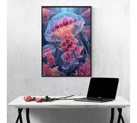 Diamond Painting BiologíA Kit de Pintura de Diamantes para Adultos Medusa 5D DIY Pintura Diamantes de Imitación de Cristal Artes, Diamond Painting para Paredes del Hogar Decor 70 x 95 cm PjY2857 U-Z