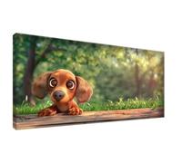 Diamond Painting Bosque Diamond Painting Adultos Grande XXL Perro DIY Pintura Diamante Punto de Cruz Cristal Art, Cuadros de Diamantes para Hacer para Decoración Pared, Regalo Mujer 60x90 cm 0Z-918