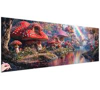 Diamond Painting Bosque Diamond Painting Grande 120x40cm Punto de Cruz Pintura de Diamante Champiñón Manualidades Adultos Dibujos con Diamantes Cuadros Decoracion Salon Modernos Regalos Mujer U-06