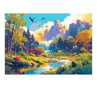 Diamond Painting Bosque Diamond Painting Kit Completo 45x60cm, 2026 New 5D Río Pintura Diamante para Niños, DIY Diamantes Cristal Artes Bordado Punto de Cruz Pintar por Numeros Adultos Regalo XW-O599Y