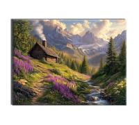 Diamond Painting Bosque Río Manualidades Adultos Pintura de Diamantes Kit Punto de Cruz, DIY Cristal Pintura De Diamante, Halloween Decoracion, per Home Navidad Decoration, Regalo 90x120cm J-g-383