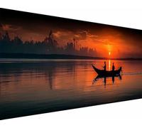 Diamond Painting Bote Diamond Painting Adultos, Atardecer Pintura Diamante Niños DIY 5D Cristal Strass Punto de Cruz Puzzle de Diamantes Manualidades para Decoración Hogar Regalos 70x140cm uj6-b7