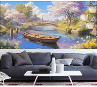 Diamond Painting Bote Diamond Painting niños Puente Pintura Diamante de Bordado para Principiantes,DIY Pintura de Diamantes Kit Completo Cristal Puzzle,Punto Cruz Adultos,Decor Regalos 50x120cm LT-11