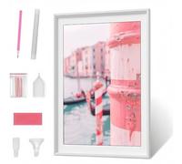 Diamond Painting Bote Lago Pintura de Diamante para Adultos y Niños, Diamond Painting Kit Completo Accesorios DIY 5D Cuadro Punto de Cruz Bordados Manualidades Decoracion Pared 40 x 50 cm PJY1 4-B