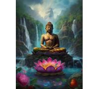 Diamond Painting Buda 65x80cm Diamond Painting Adultos Caer, 2025 DIY Full Drill Manualidades Adultos Pintura de Diamante, 5D Cristal Punto de Cruz Cuadro Diamantes Kits para Decoracion Hogar Q-933T