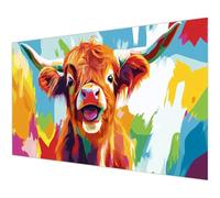 Diamond Painting Buey Diamond Painting Adultos Abstracto Pintura de Cuadrado Diamantes Completo 5D Bordado Punto de Cruz Kits, Manualidades Regalos para Principiantes, Hogar Decoración 50x100cm L#-650