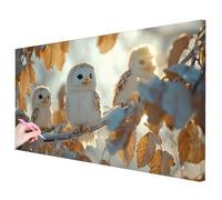 Diamond Painting Búho, Diamond Painting Grande 200x100cm, DIY Pintura de Diamante Hoja Kit Completo, 5D Cuadro Diamantes Kit de Manualidades para Adultos para Regalos para Mujer Decoracion Hogar -3381