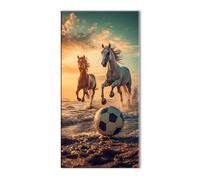 Diamond Painting Caballo Fútbol americano, 5D Diamond Painting Adultos, Manualidades Adultos DIY Cristal Pintura de Diamante, Kit de Bordado Punto de Cruz, Cuadros Decoracion Salon 60x120 cm J26-11600