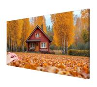 Diamond Painting Cabina, Diamond Painting Grande 120x60cm, DIY Pintura de Diamante Otoño Kit Completo, 5D Cuadro Diamantes Kit de Manualidades para Adultos Regalos para Mujer Decoracion Hogar -3251