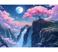 Diamond Painting Caer, 5D Pintura de Diamante Kit Flores Cerezo Diamond art Painting Adultos, DIY Cuadro Diamantes Niños Manualidades Adultos Punto de Cruz Set Decoracion Hogar Pared 60x80 cm Q4-1278
