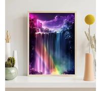 Diamond Painting Caer Dibujos con Diamantes ArcoíRis 5D DIY Diamond Painting Kit Completo Accesorios Cuadro Punto de Cruz Bordados Manualidades Adultos para Decoracion Hogar Pared 60x80CM PjY547 1-1