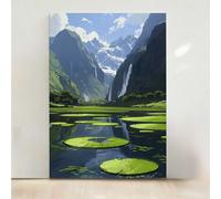 Diamond Painting Caer, MontañA Pintura Diamante Kit Manualidades Adultos, 5D Diamond Painting Adultos Dibujos DIY Diamantes para la Decor de la Pared del Hogar, Regalo para Mujer 50x65cm PjY9398 N-1