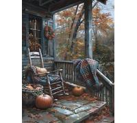 Diamond Painting Calabaza Diamond Painting Adultos, 5D Cuadro Diamantes Bosque Pintura Diamante Manualidades Niños, DIY Crystal Bordado Punto de Cruz Kit Completo, Decoración Hogar 70x100cm 6X-913