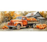 Diamond Painting Calabaza Diamond Painting Adultos Auto Manualidades Adultos, Cuadro Diamantes, Bordado Punto de Cruz Manualidades, Dimond Painting Kit para Decoración Pared Del Hogar 70x140cm G6-565