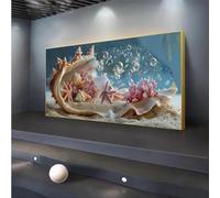 Diamond Painting Caparazón Pintura Diamante Perla Diamantes DIY 5D Diamond Painting Kit Completo Diamond Painting Grande 100x233cm DIY Diamond Art Punto de Cruz Cuadro Diamantes Decoración Pared Hogar