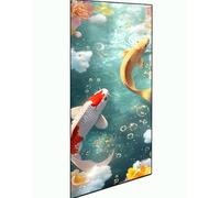 Diamond Painting Carpa Koi, 5D Flor Diamond Painting Adultos Kit, Kit Manualidades Adultos Pintura con Diamante, DIY Punto de Cruz Cuadros Diamante, Decoración De Pared Del Hogar 60x155cm 0R-856