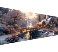 Diamond Painting Casa De Nieve Diamond Painting Adultos 80x160cm Puente PequeñO Pintura De Diamante,5D Diy Dibujos Diamantes Artigianale,Punto De Cruz ArtesaníAs Adultos DecoracióN Pared Hogar Q1-702