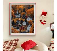 Diamond Painting Casa Diamond Painting Adultos Árbol DIY Cristal de Estrás Pintura por Manualidades, Kit de Punto de Cruz, Puzzle de Diamantes, Arts and Crafts Para Navidad Decoración 20x30cm J0-13