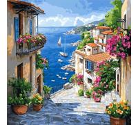 Diamond Painting casa, Diamond Painting Adultos Mar, DIY Punto De Cruz Diamantes Para Manualidades NiñOs E Principiantes, Cuadrado Full Drill Pintura De Diamante Para Decoracion Hogar 45x45cm 5-148