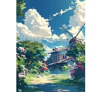 Diamond Painting Casas Diamond Painting Adultos, 5D Cuadro Diamantes Árbol Pintura Diamante Manualidades Niños, DIY Crystal Bordado Punto de Cruz Kit Completo, Decoración Hogar Regalo 30x45cm 6X-861