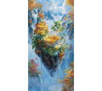 Diamond Painting Cascada 5D Dibujos Con Diamantes, DIY Diamond Painting Adultos Taza De Té Pintura de Diamante Kit Manualidades NiñOs Cristal Regalo for DecoracióN de Pared del Hogar 50x100cm J0P-1077