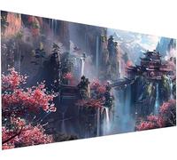 Diamond Painting Cascada Adultos Punto de Cruz 5D Pintura Diamante Arquitectura Pintar con Diamantes Kit Diamond art Niños Kit Completo Accesorios para Decoración De Pared Hogar Regalo 70x140cm S-487