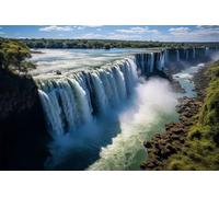 Diamond Painting Cataratas del Iguazú, Pintura Diamante Kits Completos, Pintura de Diamantes, Pintura Diamante 5D, Diamond Painting Kit Adultos, Diamantes de Imitación, Decor de Pared 40x50cm L-762