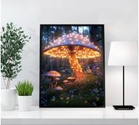 Diamond Painting Champiñón, Dreamy Diamond Painting Adultos, Kit Completo de Pintura de Diamante para Adultos y Niños, 5D Cristal Pintura De Diamante Para Decoración De Pared Del Hogar 70x95cm 9IQ-J8