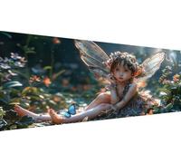 Diamond Painting Chica Diamond Painting Grande XXL 5D Elfos Kit Manualidades Adultos, DIY Punto de Cruz Cristal Art, Diamantes Redondos, Actividad Antiestrés Relax, Regalo Creativo Zen 30x60cm Y1-578