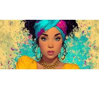 Diamond Painting Chica Dibujos Con Diamantes, DIY Pintura De Diamantes Para Adultos, Historietas Diamond Painting Kit Completo Cristal Mosaico Manualidades Para Decoración Hogar 160x80cm - KF0112K