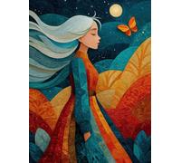 Diamond Painting Chica Dibujos Con Diamantes, DIY Pintura De Diamantes Para Adultos, Historietas Diamond Painting Kit Completo Cristal Mosaico Manualidades Para Decoración Hogar 100x135cm - 1F170
