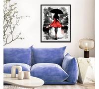 Diamond Painting Chica Pintura Diamante Paisaje, DIY 5D Kit Completo de Pintura de Diamante para Adultos y Niños, Diamantes Cristal Artesanía para Decoración De Pared Del Hogar, Regalos 60x80cm s-9980