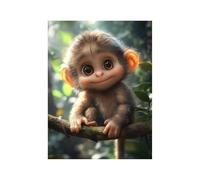 Diamond Painting chimpancés Diamantes Pintar por Numeros Árbol, Manualidades Adultos Kit Bordado Punto de Cruz 30x40cm, Cuadros Decoracion Salon Modernos Dibujos con Diamantes, Regalo Mujer 258-3271