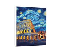 Diamond Painting Cielo estrellado, Diamond Painting Adultos Arquitectura Pintura Diamante Punto de Cruz, Manualidades Adultos, Dibujos con Diamantes Para Decoración De Pared Del Hogar 80x110cm 0a-891