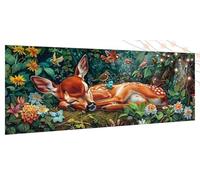 Diamond Painting Ciervo, 5D Diamond Painting Adultos Animal DIY Pintar por Numeros Kit for Niños Beginners, Square Full Drill Dibujos con Diamantes Art, Decoración De Pared Del Hogar 40x90cm T565