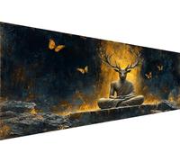 Diamond Painting Ciervo Zen Diamond Painting Adultos 60x120cm La Luz De Buda Pintura De Diamante,5D Diy Dibujos Diamantes Artigianale,Punto De Cruz ArtesaníAs Adultos Kit DecoracióN Pared Hogar Q1-967