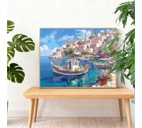 Diamond Painting Ciudad 100x75cm 2025 Pintura Diamante Océano Gran Diamond Painting Adultos,Cuadros de Diamantes Bordado Manualidades Kit Regalos para Mujer,DIY Diamantes Art Regalos Originales I-K696
