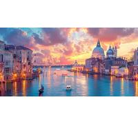 Diamond Painting Ciudad del Agua,5D Diamond Painting Adultos Manualidades,Venecia Pintura Diamante Punto de Cruz Pintura Kit,Artes Artesanal,Decoracion Navidad Decoracion Salon,Regalo 60x120 CM D-258