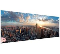 Diamond Painting Ciudad Diamond Painting Grande 120x40cm Punto de Cruz Pintura de Diamante Atardecer Manualidades Adultos Dibujos con Diamantes Cuadros Decoracion Salon Modernos Regalos Mujer S-04