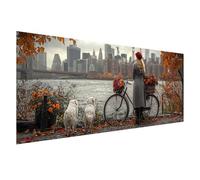 Diamond Painting Ciudad Pintura de Diamante Adultos Paisaje Diamond Art Kit, 5D DIY Cuadrado Cristal Bordado Punto de Cruz Painting,Manualidades Adultos para Decoracion Hogar Regalos 150x60 cm Z0-61