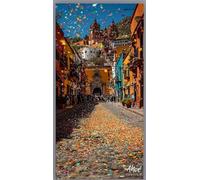 Diamond Painting Ciudad Pintura Diamante Casa Diamond Painting Adultos Niños 5D Cristal Strass Punto de Cruz Puzzle de Diamantes Manualidades Decoración de Pared del Hogar Regalos 60x120cm x17-gb8