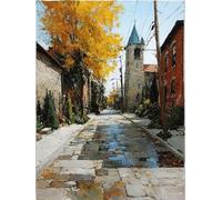 Diamond Painting Ciudad Pintura Diamante OtoñO Diamond Painting Adultos Principiante 5D DIY Cristal Punto de Cruz Diamante Manualidades Adultos para Decoracion Habitacion, Regalo 30x40cm -wyl2506Q9