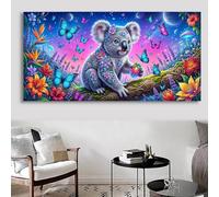 Diamond Painting Coala Diamond Painting Large XXL Mariposa, DIY Pintura de Diamante Kit Manualidades Adultos, 5D Creart Kit Punto de Cruz Pintura Diamante para Decoración Pared Hogar 30x60cm, Cod-400