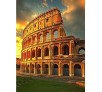 Diamond Painting Coliseo, 5D Diamond Painting Kit Roma, DIY Cuadro Diamantes Embroidery Kit Pintura Diamante Bordado Principiantes DIY Full Drill Cuadrado Pintura Decorazioni Pareti 60x90cm 4-2S500