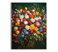 Diamond Painting Color Flores frescas Patrón, DIY Manualidades Adultos Kit Punto de Cruz, 5D Cristal Cuadro Diamantes, Kit Bordado para Adultos, Pinturas Decoracion Hogar, Regalo 60x80cm P-q-11912
