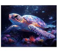 Diamond Painting Coral Diamond Painting Adultos, DIY Pintura de Diamante Tortugas Marinas Principiantes Cuadros Diamantes 5D Mosaico Art Punto De Cruz Pintura Kit, Decoracion Hogar 100x135cm Y9-536