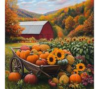 Diamond Painting Cortijo Diamond Painting Adultos, 5D Caer Pintura Diamante, Manualidades Adultos, DIY Pintar con Diamantes para Regalo, Dibujos con Diamantes para Decoracion Hogar 60x60cm y-z380