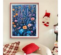 Diamond Painting Crisantemo Diamond Painting Adultos Lavanda DIY Cristal de Estrás Pintura por Manualidades, Kit de Punto de Cruz, Puzzle de Diamantes, Crafts Para Navidad Decoración 50x70cm J0-47